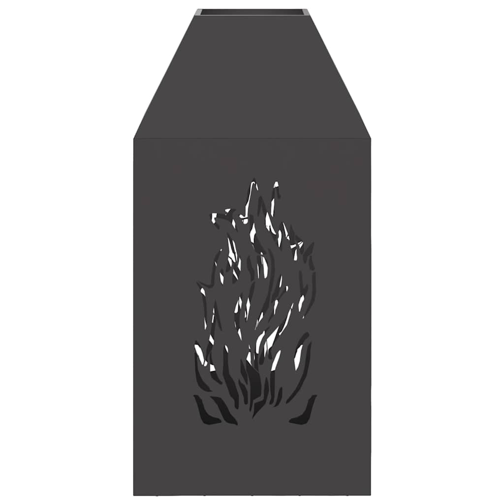 Tulipata Musta 50 X 50 X 100 Cm Säänkestävä Teräs